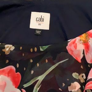 CABi floral cold shoulder top.
